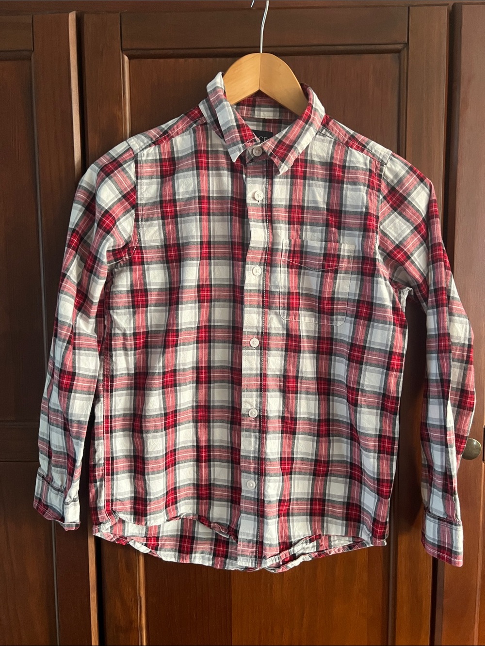 The Children's Place Autumn Family Picture Plaid Button Down Shirt Boys L 10/12